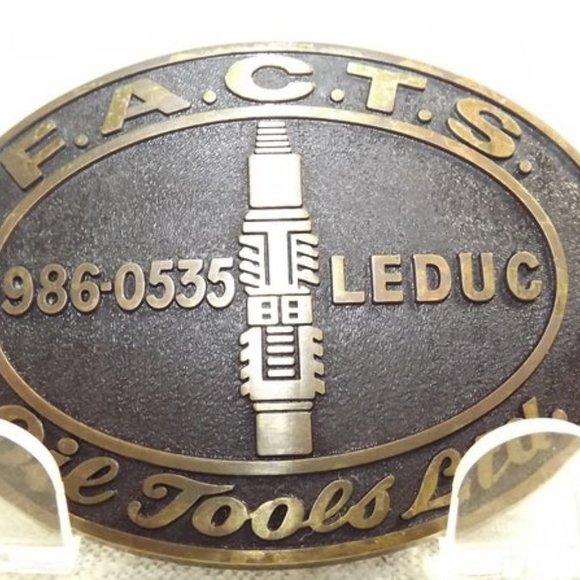 Vintage FACTS Oil Tools Ltd. Leduc Belt Buckle - Picture 2 of 8